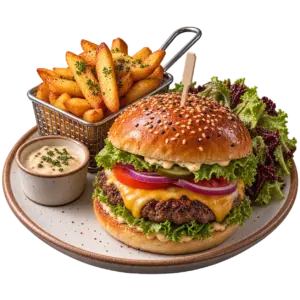 cheeseburger croustillant