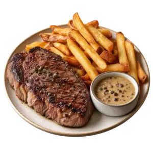 steak frites sauce poivre